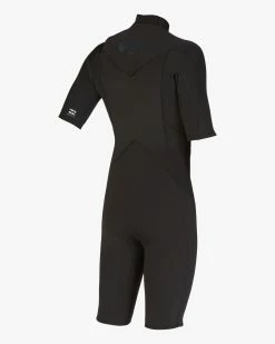 Billabong 2/2mm Absolute Short Sleeve Chest Zip Springsuit BLACK 13 Billabong 2/2mm Absolute Short Sleeve Chest Zip Springsuit BLACK -billabong shop abyw500115 billabongv blk sd3