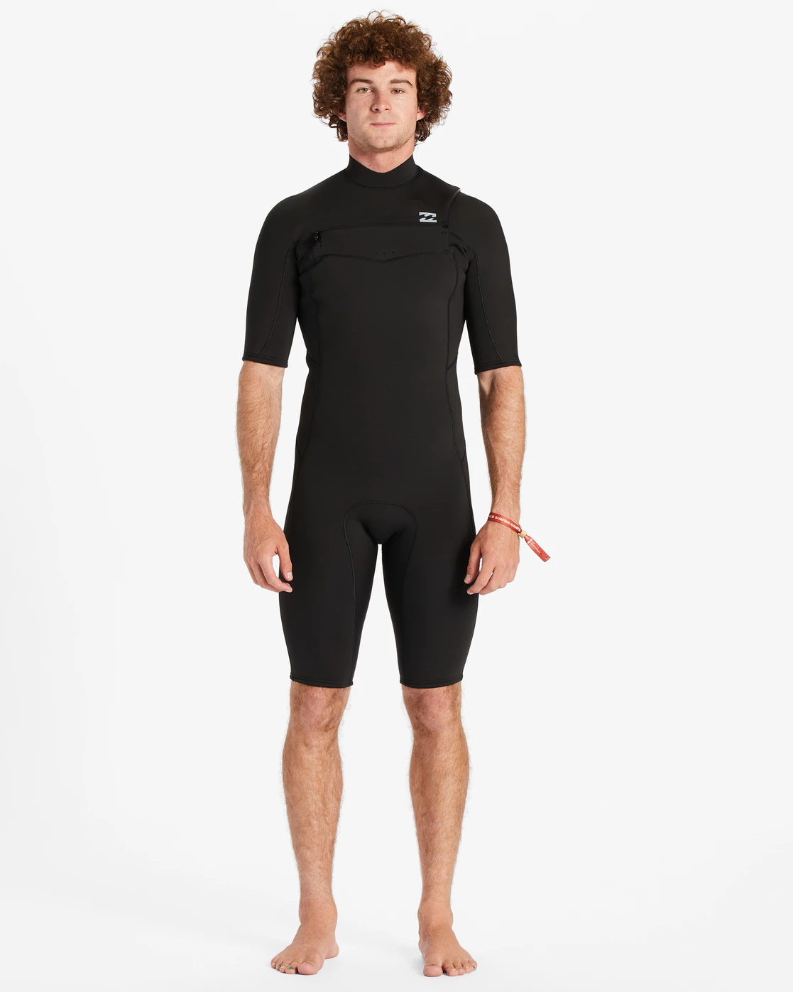 Billabong 2/2mm Absolute Short Sleeve Chest Zip Springsuit BLACK 4 Billabong 2/2mm Absolute Short Sleeve Chest Zip Springsuit BLACK - Image 2