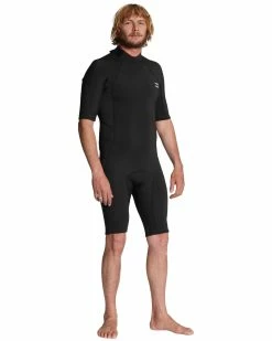 Billabong 2/2mm Absolute Short Sleeve Back Zip Springsuit BLACK 11 Billabong 2/2mm Absolute Short Sleeve Back Zip Springsuit BLACK -billabong shop abyw500117 billabongw blk sd3