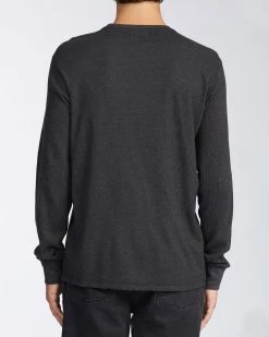 Billabong Essential Long Sleeve Thermal BLACK HEATHER (bkh) -billabong shop m9173bes billabongm bkh bck1 1