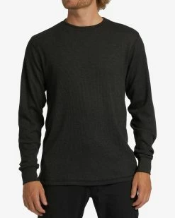 Billabong Essential Long Sleeve Thermal BLACK HEATHER (bkh) -billabong shop m9173bes billabongw bkh frt1 1
