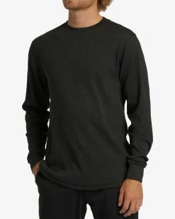 Billabong Essential Long Sleeve Thermal BLACK HEATHER (bkh) -billabong shop m9173bes billabongw bkh sd1 1