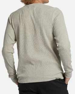 Billabong Essential Long Sleeve Thermal LIGHT GREY HEATHER (lgh) -billabong shop m9173bes billabongw lgh bck1 1