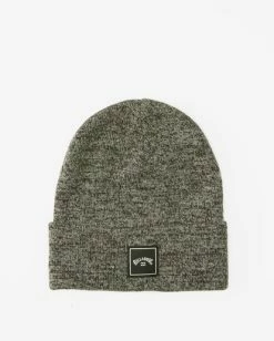 Billabong Stacked Heather Beanie BLACK -billabong shop mabn3bsh billabongp blk frt1 1