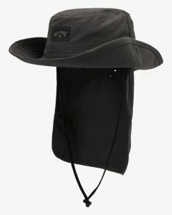 Billabong A/Div Big John Safari Hat BLACK -billabong shop mahw3bba billabongp blk sd2