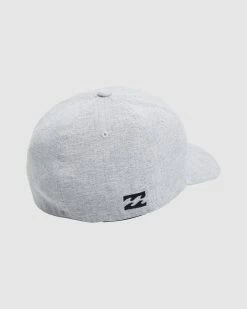 Billabong Wavy Davy Heatherlight Flexfit Hat SILVER (sil) -billabong shop ubyha00107 billabongp sil bck1
