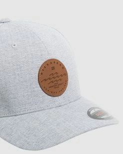 Billabong Wavy Davy Heatherlight Flexfit Hat SILVER (sil) -billabong shop ubyha00107 billabongp sil dtl1