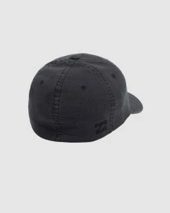 Billabong Wavy Davy Washed Flexfit Hat BLACK -billabong shop ubyha00109 billabongp blk bck1