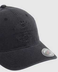 Billabong Wavy Davy Washed Flexfit Hat BLACK -billabong shop ubyha00109 billabongp blk dtl1