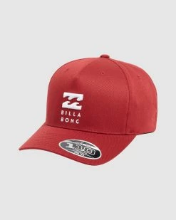 Billabong United Flexfit 110 Snapback Hat BRICK (brk)