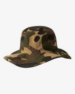 Billabong Big John Print Surf Safari Hat OLIVE CAMO (olc) -billabong shop ubyha00159 billabongp olc bck1 1